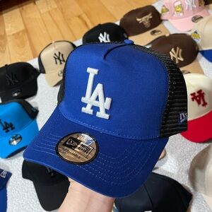 LA Blue snapback hat with Net